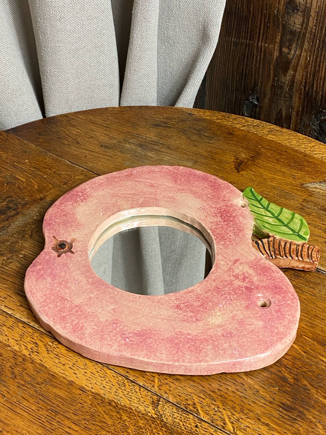 Ceramic apple mirror