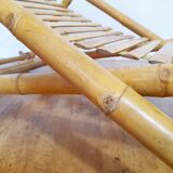 Vintage bamboo deckchair