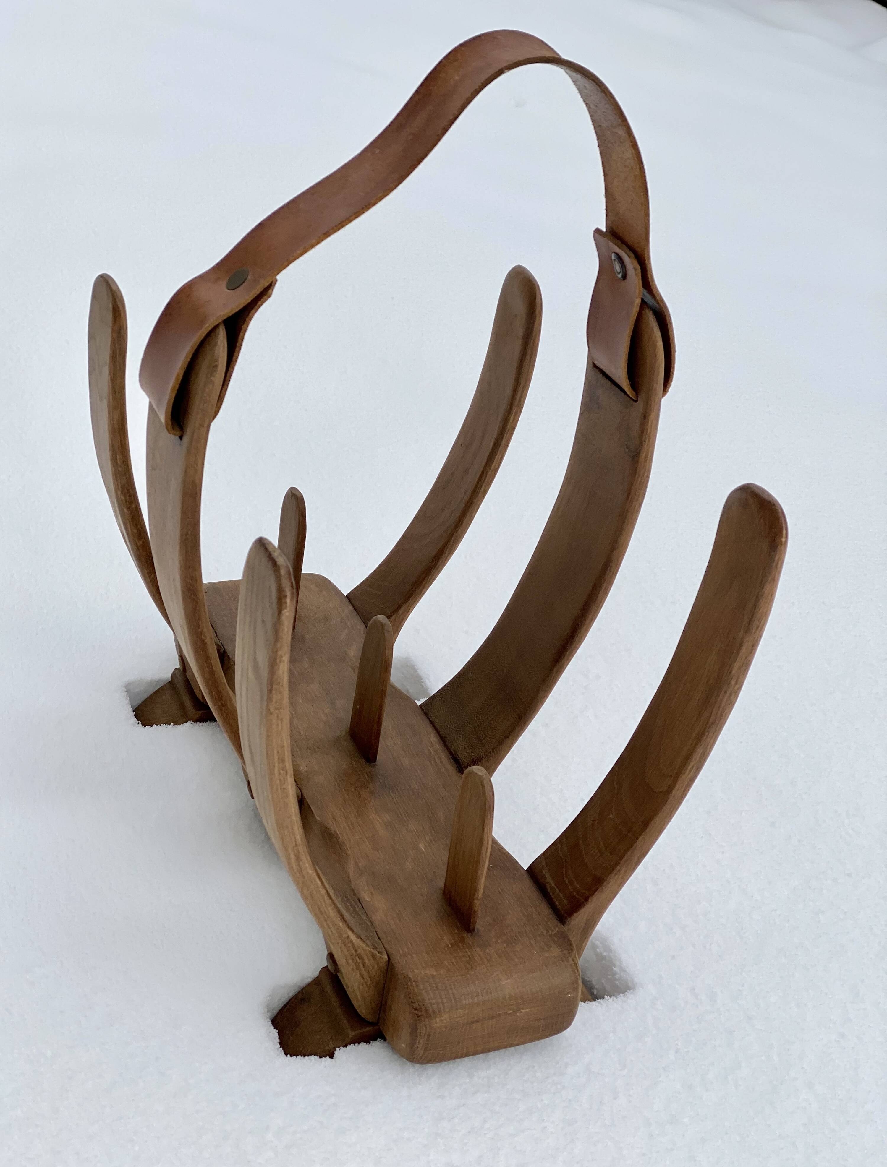 Magazine rack by GUILLERME and CHAMBRON for "Votre Maison" Vintage 1950