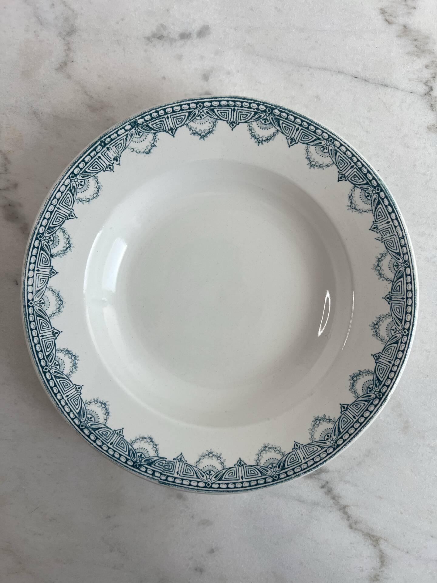 Set of 3 deep plates in ironstone LG Récamier