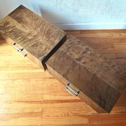 Pair of modernist bedside tables in veneered wood, 1950s-60s