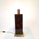 Lampe effet briar et laiton lucite années 1980