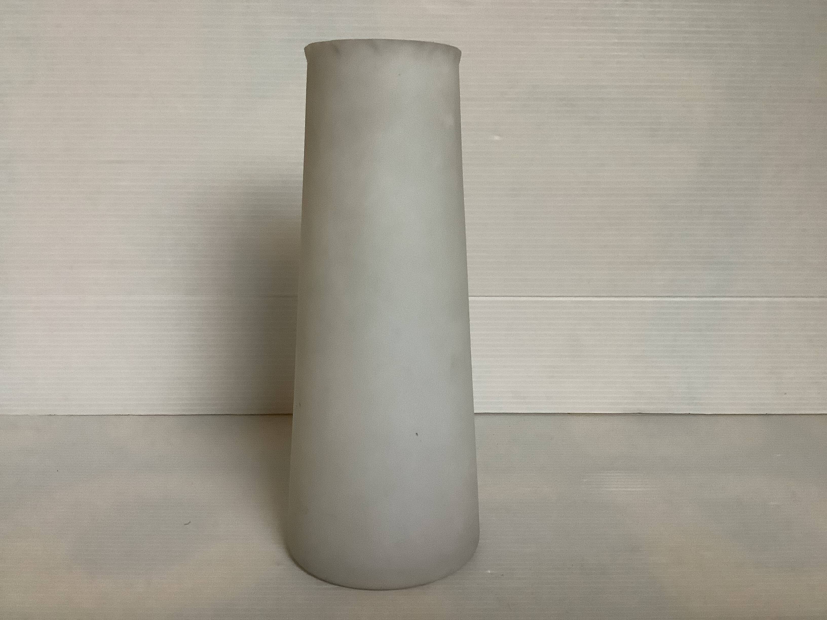Antique opaline vase with enamelled flowers