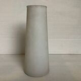 Ancien vase opaline fleurs émaillées