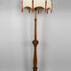 Important Art Deco carved oak floor lamp, France, circa 1920