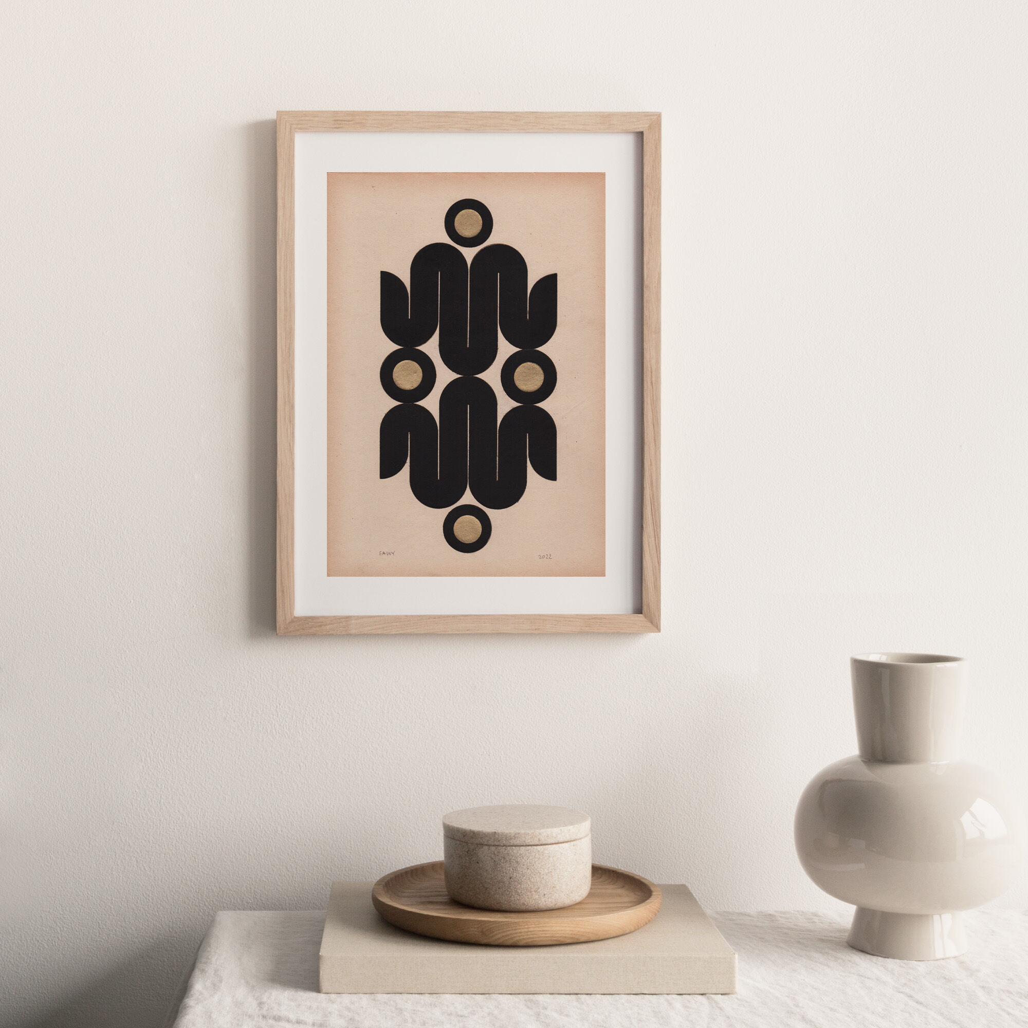 Collage on paper 20x30cm, signed Eawy