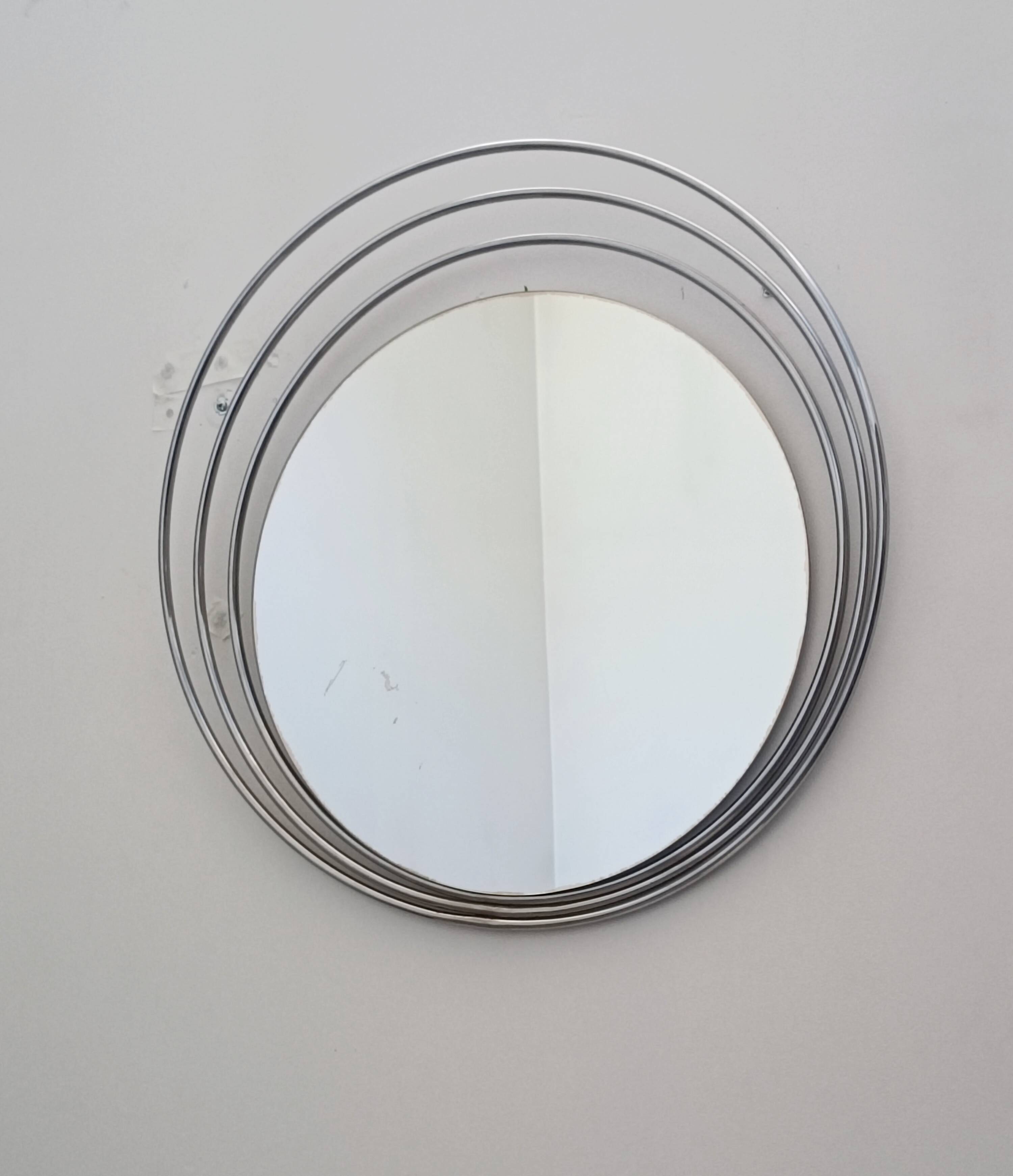Design mirror space age Italy 1970s