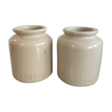 Ancient mustard pots made of sandstone