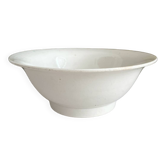 White earthenware salad bowl from Digoin Sarreguemines