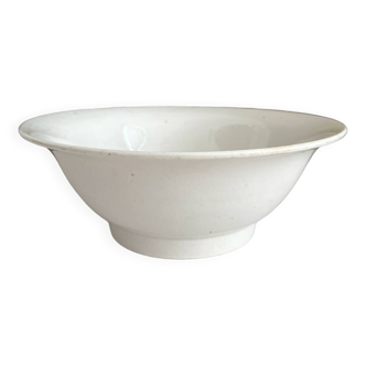 White ironstone salad bowl Digoin Sarreguemines