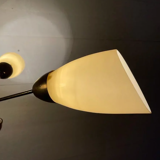 Plafonnier cuivre - verre jaune lait