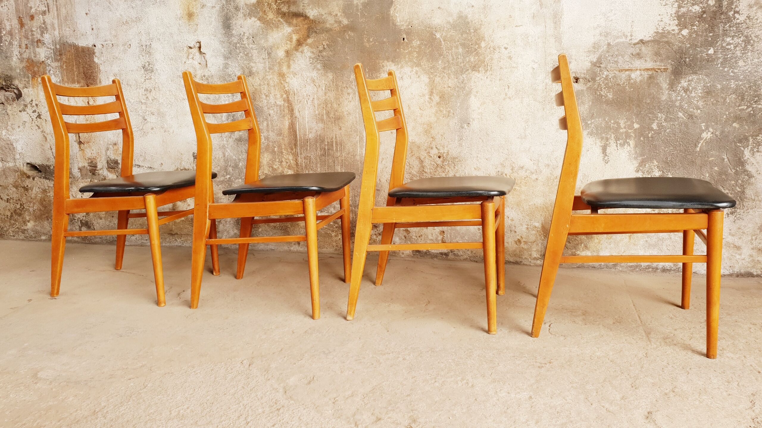Set de 4 chaises scandinave vintage
