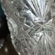 Large vintage pressed glass vase, an impressive and very decorative piece.