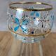 Verre à pied vintage décor peint France années 50