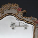 Baroque mirror with floral stucco decoration 35x52cm