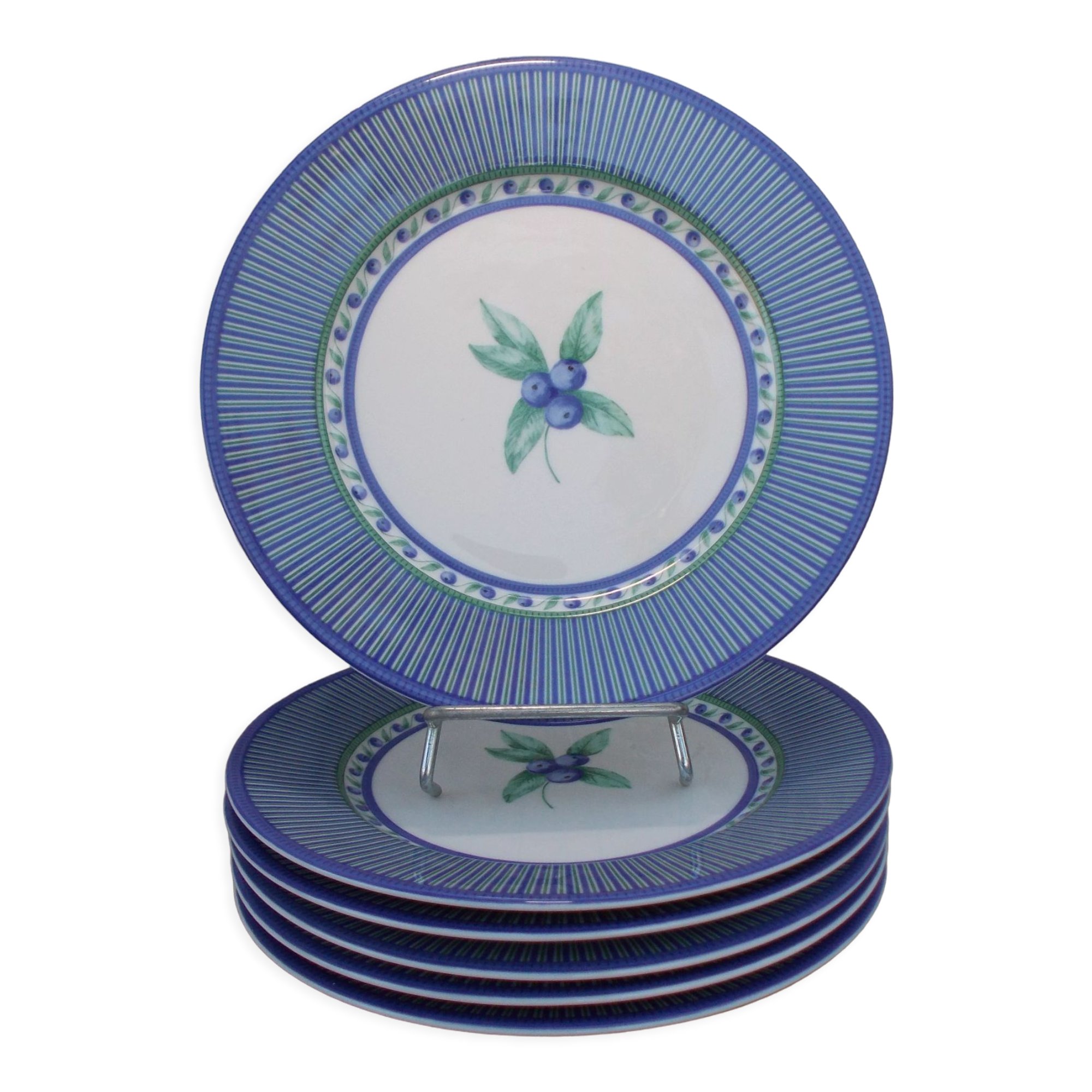 6 assiettes dessert porcelaine cottage Spal Portugal