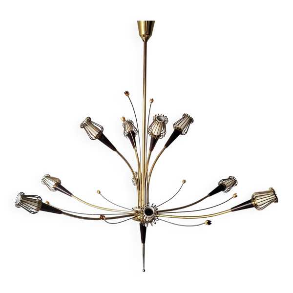 Lustre maison Lunel vintage 1950