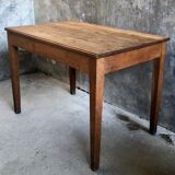 Small oak farmhouse table with large drawer - 110 cm