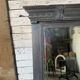 Wooden mirror with juice patina