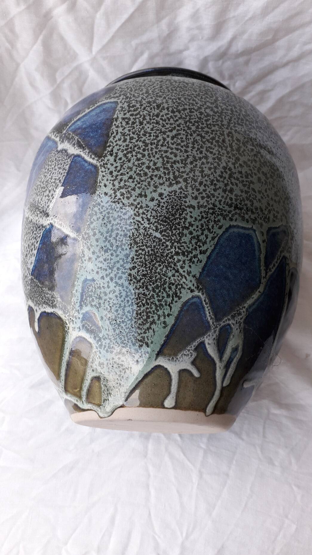 Glazed stoneware vase