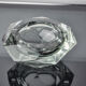 Ashtray Sommerso grey by seguso, faceted glass, murano, italy, 1970