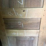 Front of old double door walnut cabinet