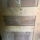 Double door antique wardrobe front in walnut.