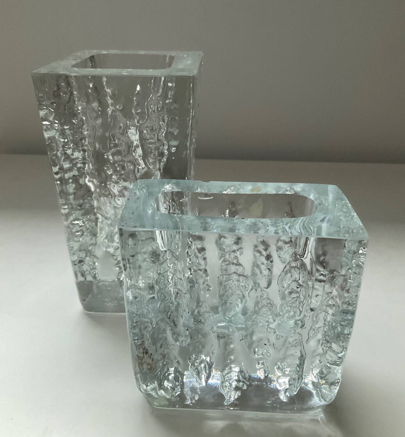 Duo of brutalist vases by Kurt Wokan from the 60s-70s