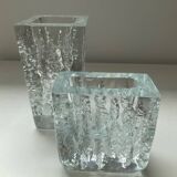 Duo of brutalist vases by Kurt Wokan from the 60s-70s