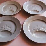 Sarreguemines China XIX plates with asparagus compartment