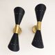 Pair of Italian design flute wall lights from the 1950s