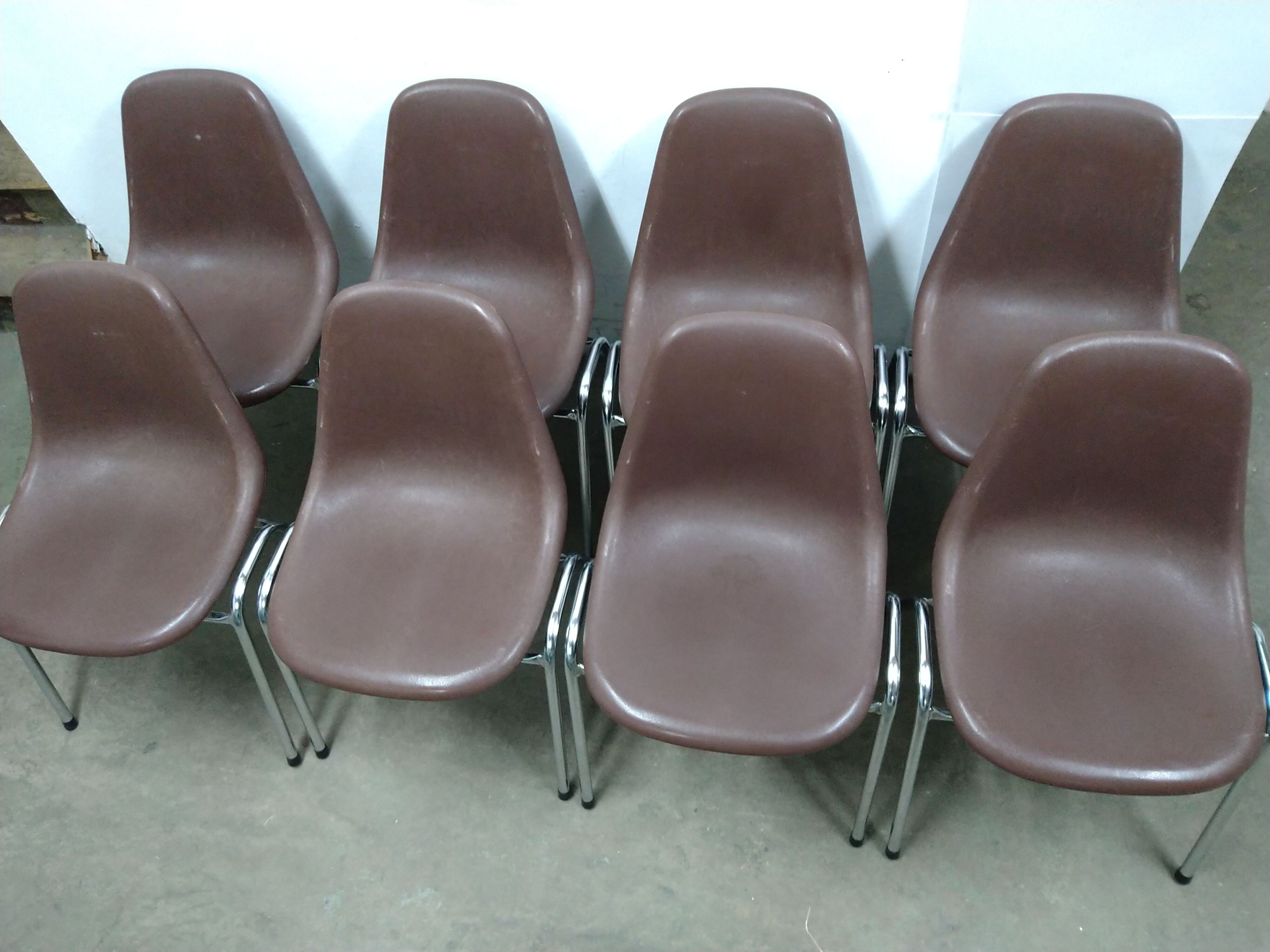 Set of 8 chairs Orly design by Pollak 1975 vintage