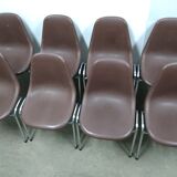 Set of 8 chairs Orly design by Pollak 1975 vintage