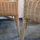 Pair of woven rattan armchairs – Vintage