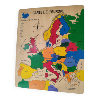 Wooden map of Europe