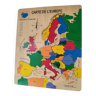 Carte de l'Europe en bois