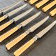 12 Robert Linzeler knives and leg of lamb set for Jules Piault Paris