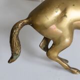 Vintage golden brass horse