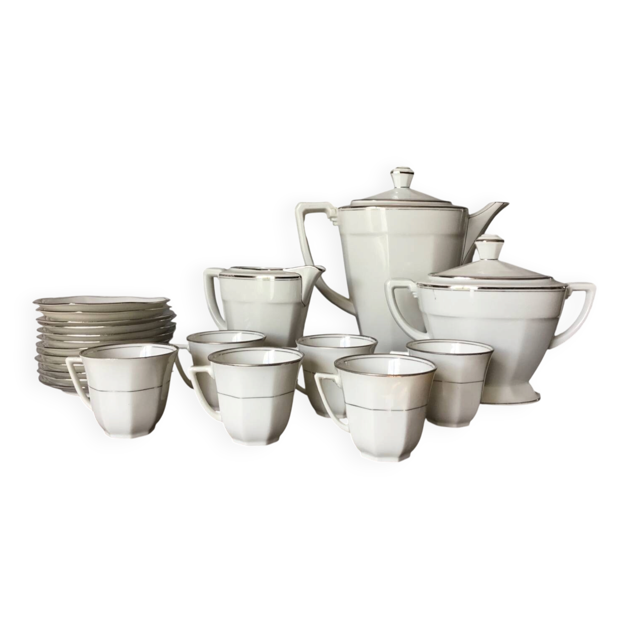 Limoges porcelain coffee service by Legrand