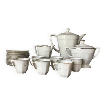 Limoges porcelain coffee service by Legrand