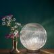 Vintage globe table lamp in ribbed glass