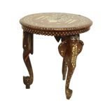 Anglo-Indian Taj Mahal Side Table Plant Table Teak 41cm