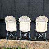 Metal folding garden chairs