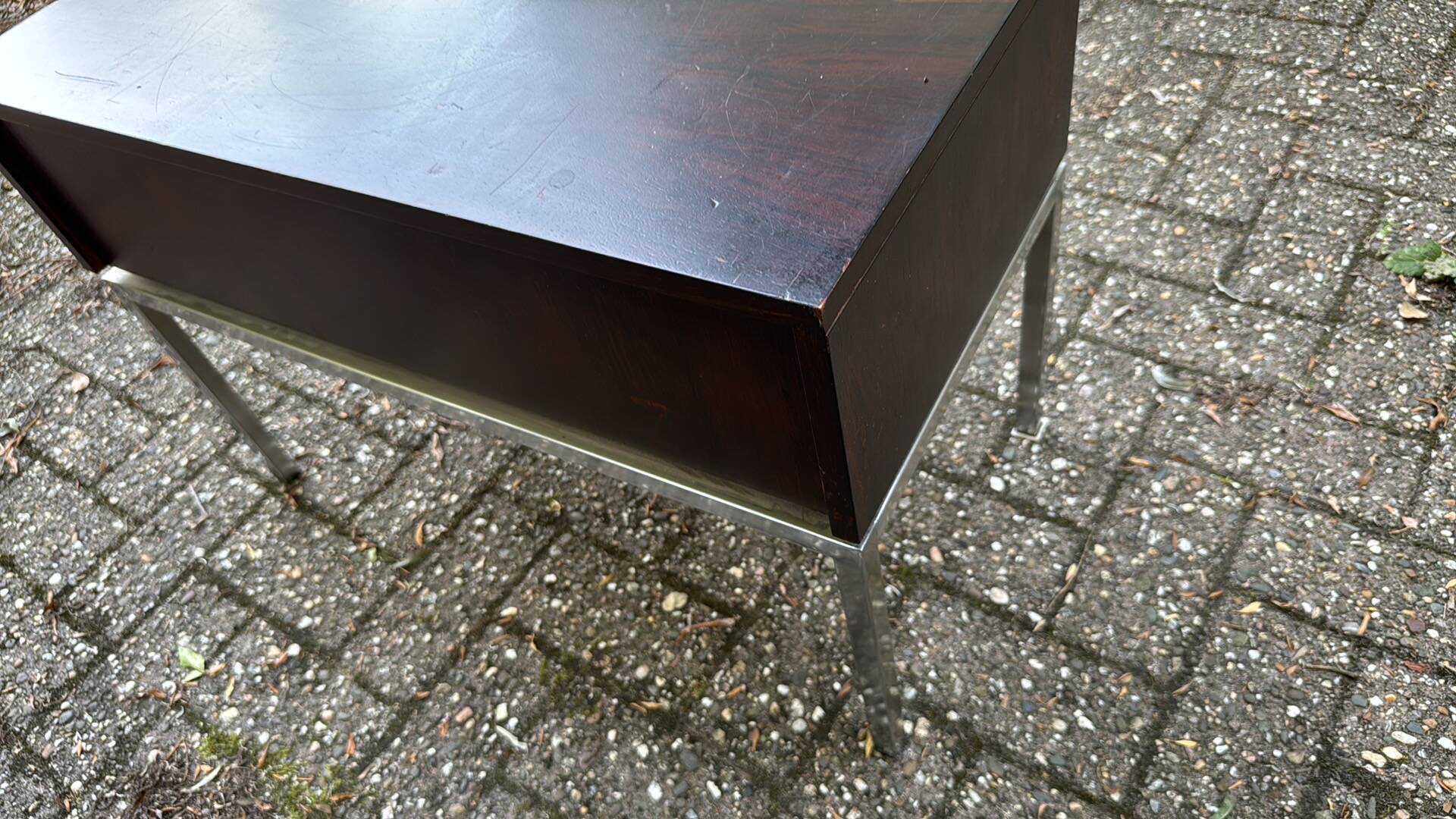 Table de chevet en palissandre vintage