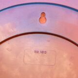 Vintage round smoked plastic mirror, circa 1970s.