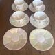 Iridescent vintage coffee service Digoin Sarreguemines
