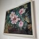 Oil canvas on wood flowers