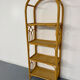 Large woven rattan bookshelf designed in the 1970s.