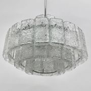 Mid-century design Doria Leuchten glass chandelier, 1970s