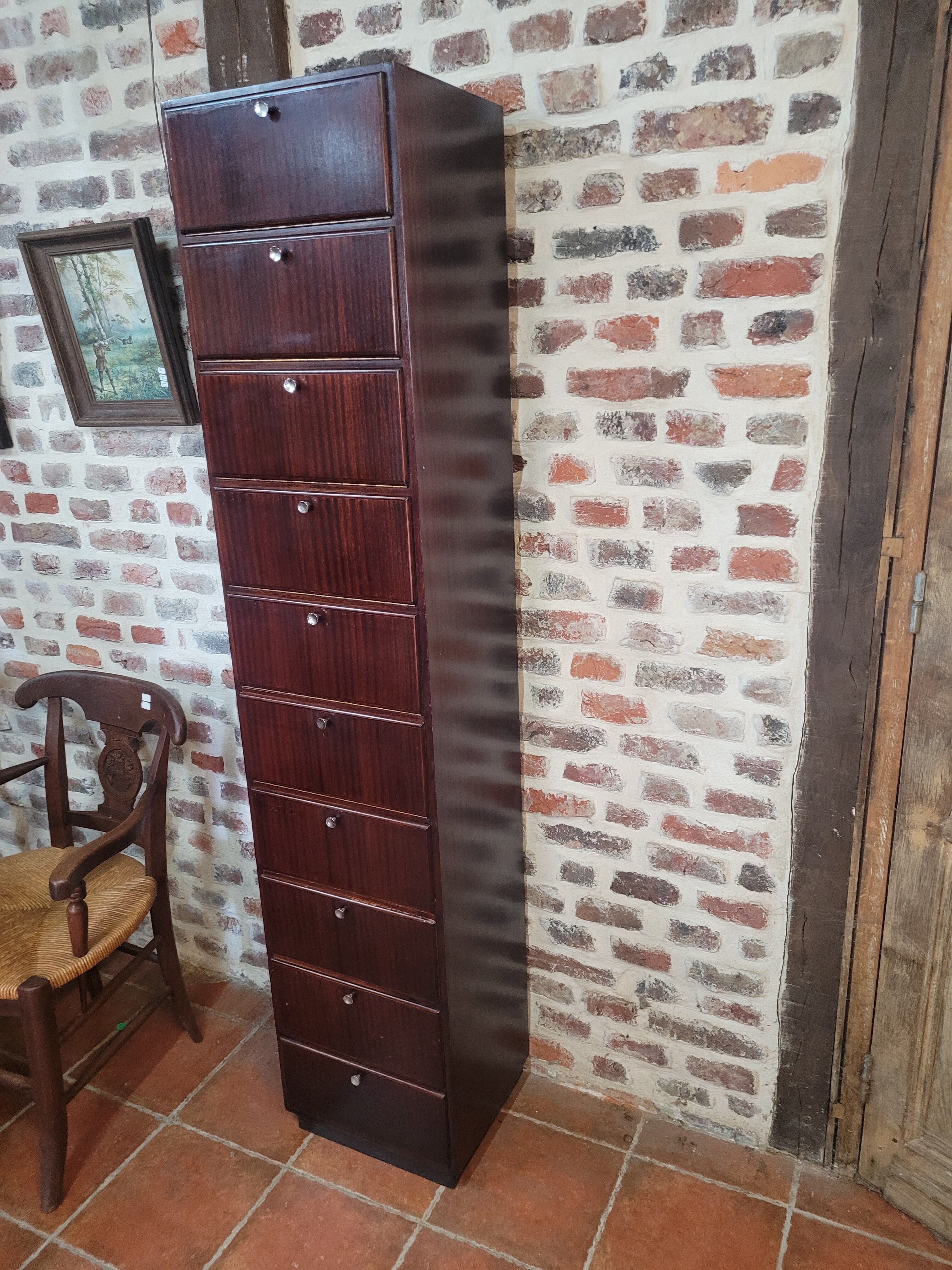 Meuble de métier à clapets en palissandre des années 60